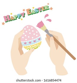 Cute illustration of happy easter