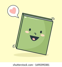 Cute Illustration of The Jump Book in Cartoon Style on Soft Background