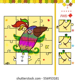 Cute illustration of kindergarten education. Activity task for preschool children