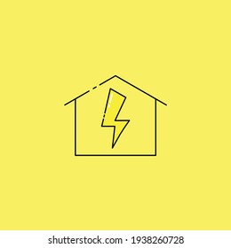 Cute Illustration of light home. modern simple house vector icon, flat graphic symbol in trendy flat design style.
