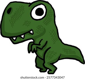 Cute Illustration of a Majestic Little T Rex or 
Tyrannosaurus