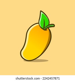 linda ilustración del fruto del mango en un fondo aislado