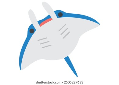 Cute Illustration of Manta Ray