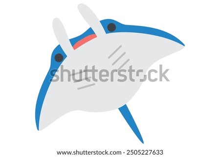 Cute Illustration of Manta Ray