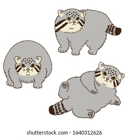 
Cute illustration of Manul cat