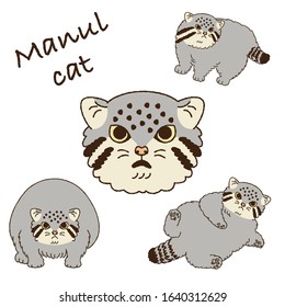 
Cute illustration of Manul cat