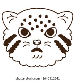 
Cute illustration of Manul cat