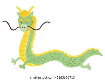 cute illustration material of the dragon year dragon