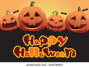 Cute illustration material for Halloween event
