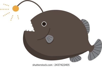 Nettes Illustrationsmaterial von Seeteufel