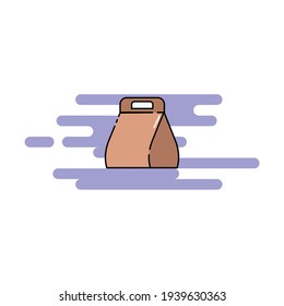 Cute Illustration of package. modern simple food vector icon, flat graphic symbol in trendy flat design style.
