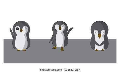 cute illustration penguin vector