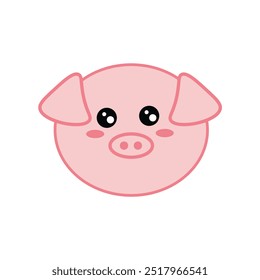 a cute illustration of a pig