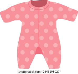 Cute illustration of pink baby clothes