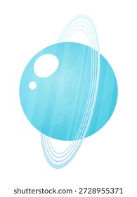 Cute illustration of the planet Uranus