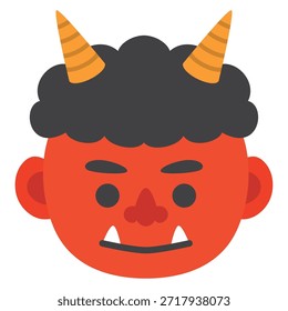 Süße Illustration von rotem Oger.