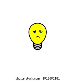 Cute Illustration Of Sad Lamp