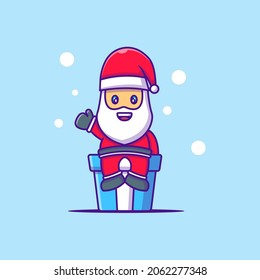 Cute Illustration of Santa Claus For christmas Day