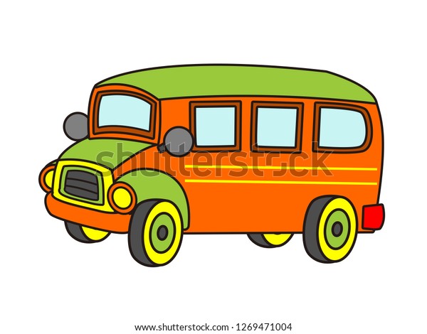 cute\
illustration of a school bus cartoon\
vector