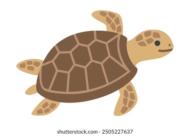 Cute Illustration of Sea Turtle.