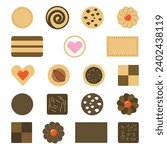 Cute illustration set of cookie assortment