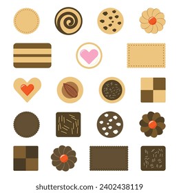 Cute illustration set of cookie assortment