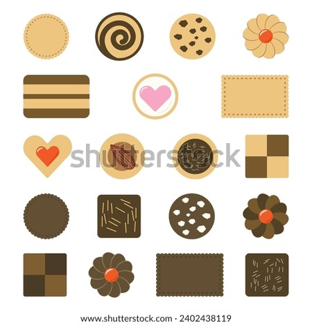 Cute illustration set of cookie assortment