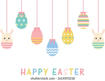 Cute illustration set of easter eggs