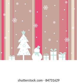 Cute illustration of a snowman