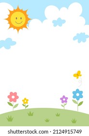 Cute illustration of spring scenery of spring

