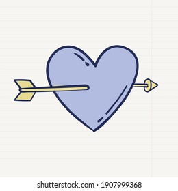 cute illustration stylish valentine's day greeting card