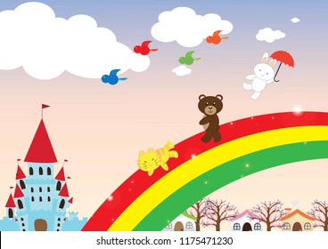 cute illustration suitable for background or backdrop