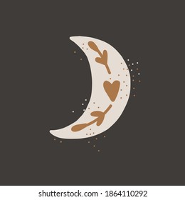 cute illustration. Sun and moon. space children's world. print interior poster. good dreams, baby bedroom