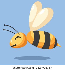 cute illustration of sweet honey bee