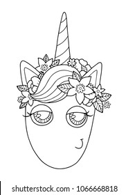 unicorn outline images stock photos vectors shutterstock