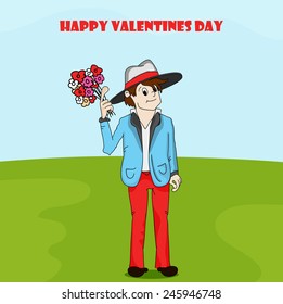 A cute illustration for valentine.