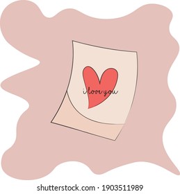 cute illustration valentine's day picture bright on colored background