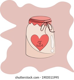 cute illustration valentine's day picture bright on colored background