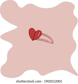 cute illustration valentine's day picture bright on colored background