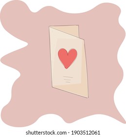 cute illustration valentine's day picture bright on colored background