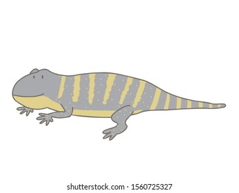 A cute illustration of a Varanus niloticus.