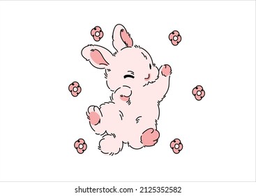conejo de conejo vectorial lindo ilustración