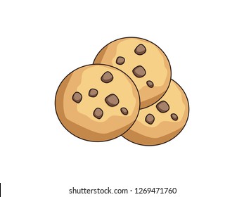 cute illustration of vector cartoon biscuits