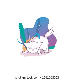 
Cute Illustration of wild cat