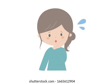 困る 女性 日本人 のイラスト素材 画像 ベクター画像 Shutterstock