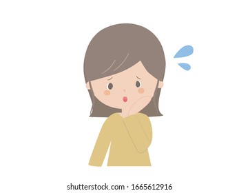 Cute Illustration Young Woman Trouble Stock Vector (Royalty Free ...