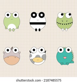 Cute illustrations of animals are used for your cute prints. 