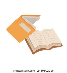 Cute illustrations of cartoon knowledge books