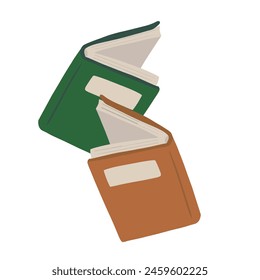 Cute illustrations of cartoon knowledge books