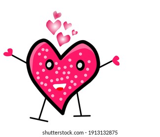 Ilustraciones escuetas Forma cardíaca o amor adecuado para el día de Valenti